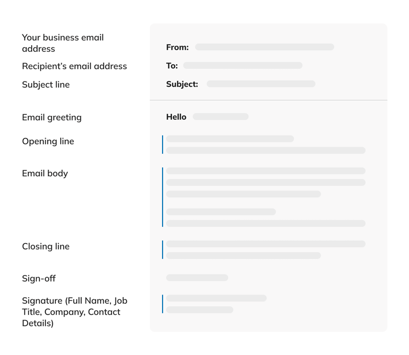 Business email template